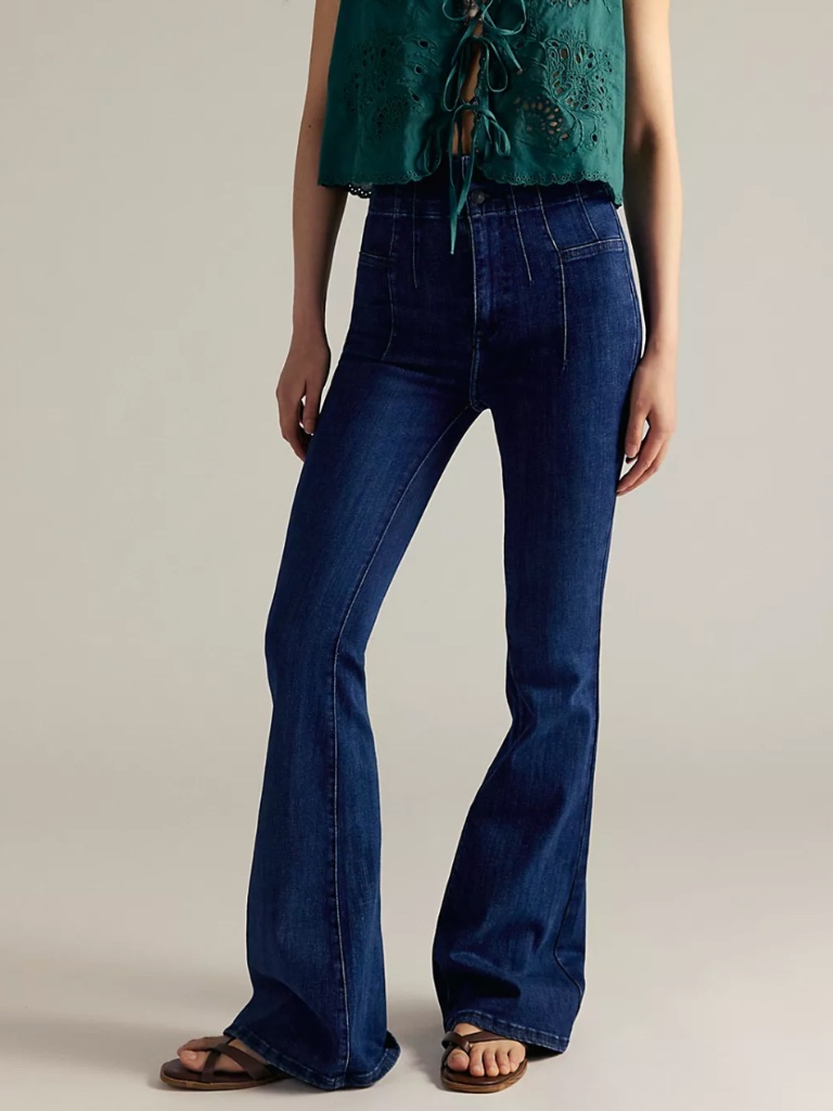 We The Free Jayde Flare Jeans Stretch Denim Size 27